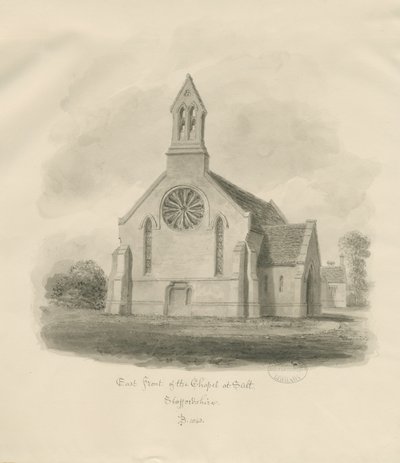 Stafford - Capela de Sal [St. James "]: desenho em sépia de John Buckler