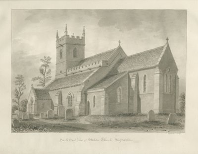 Igreja Standon: desenho sépia de John Buckler