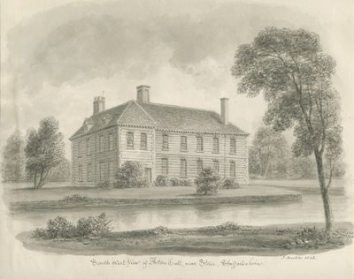 Stone - Aston Hall: desenho sépia de John Buckler