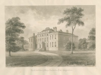Thorpe Constantine Hall: desenho em sépia, 1848 de John Buckler