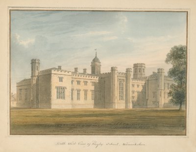 Warwickshire - Escola de Rugby, 1815 de John Buckler