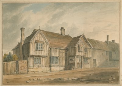 Casa de Warwickshire - Stratford - Shakespeare, 1826 de John Buckler