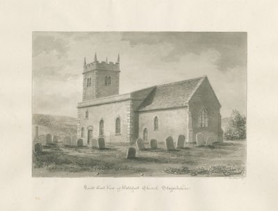 Igreja da Cascata: desenho de lavagem em sépia de John Buckler