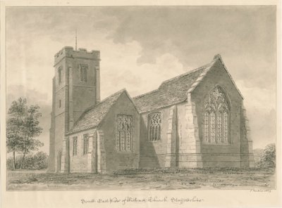Igreja Wichnor: desenho sépia de John Buckler