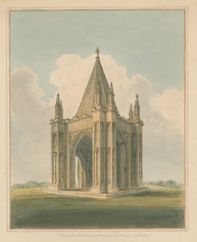 Wiltshire - Catedral de Salisbury - Alpendre, 1800 de John Buckler