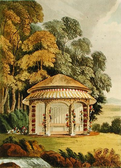 Um lugar na floresta, do "Repositório de Artes" de Ackermann de John Buonarotti Papworth