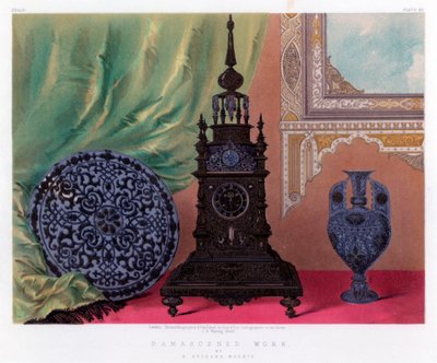 Trabalho Damascenado, século XIX. de John Burley Waring