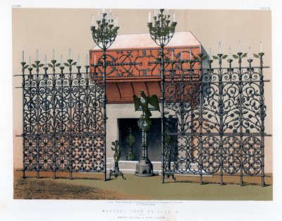 Grades de ferro forjado, do século XIX. de John Burley Waring