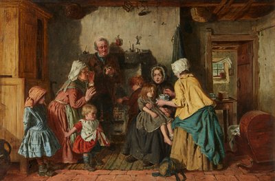 Os Pobres Ajudando os Pobres (óleo sobre tela) de John Burr
