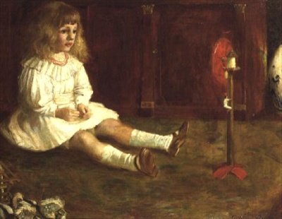 Criança com um brinquedo mecânico de John Byam Liston Shaw
