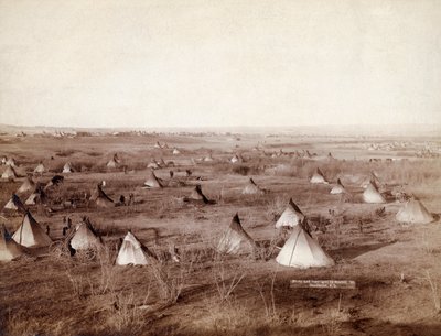 Lakota Tribal Village em 1891 por John Grabill de John C. H. Grabill