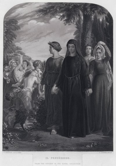 A Pensiva (gravura) de John Callcott Horsley
