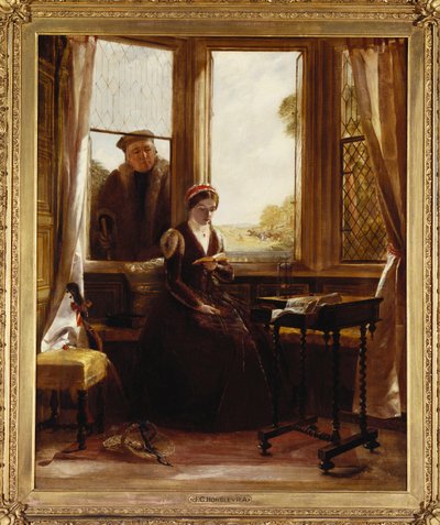 Lady Jane Gray e Roger Ascham, 1853 de John Callcott Horsley