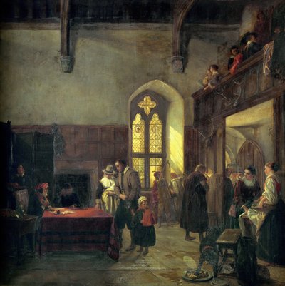Dia de aluguel no Haddon Hall de John Callcott Horsley