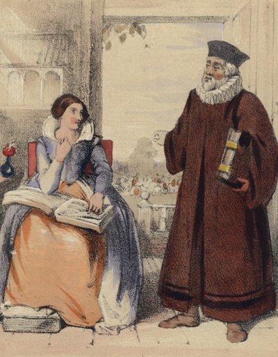 Rogert Ascham, tutor da rainha Elizabeth I de John Callcott Horsley