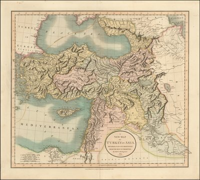 Mapa de 1801 da Turquia na Ásia, de John Cary de John Cary