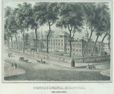 Hospital da Pensilvânia, 1838 de John Caspar Wild