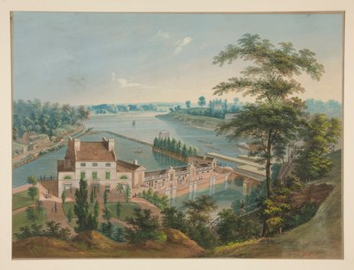 Água funciona em Fairmount Park, Filadélfia de John Caspar Wild