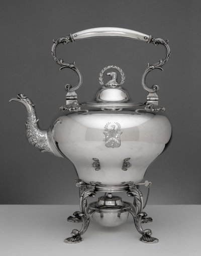 Chaleira no suporte, c. 1827-1843 (prata) de John Chandler Moore