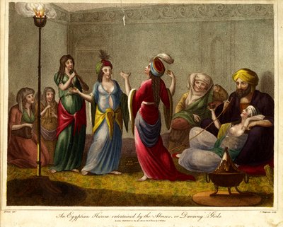 Harém egípcio entretido pelas Almees ou Raparigas Dançantes de John Chapman