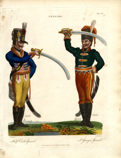 Estilos de Esgrima: Guarda de Meio Círculo e Guarda de São Jorge de John Chapman