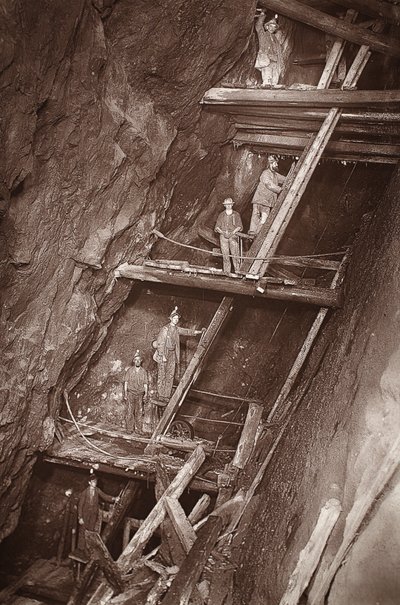 The Man Engine at Dolcoath Mine, ilustração de 