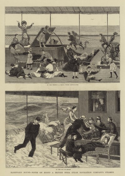 Homeward Bound, anotações a bordo de um vaporizador da empresa de navegação a vapor da Índia Britânica de John Charles Dollman