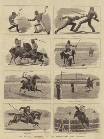 O torneio militar no salão agrícola, Islington de John Charles Dollman