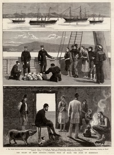 O Alívio da Angústia Irlandesa, Visita Visitante de SAR o Duque de Edimburgo de John Charles Dollman
