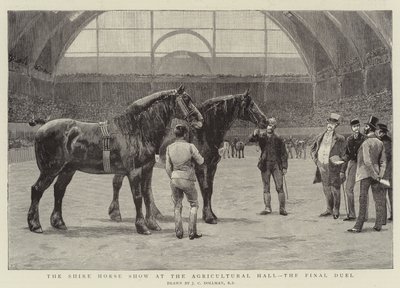 O Shire Horse Show no Salão Agrícola, o Duelo Final de John Charles Dollman
