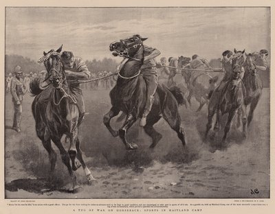 Um cabo de guerra a cavalo, esportes no campo de Maitland de John Charlton