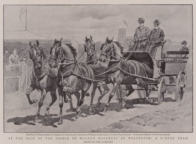 Na Venda dos Hackneys do Príncipe de Gales em Wolferton, uma Equipe Útil de John Charlton