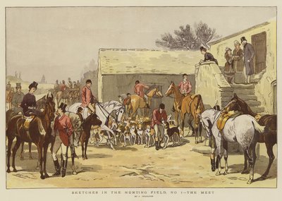 Sketchs no campo de caça, no 1, o encontro (chromolitho) de John Charlton