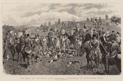 O encontro do Devon e Somerset Staghounds em Hawkcombe Head de John Charlton