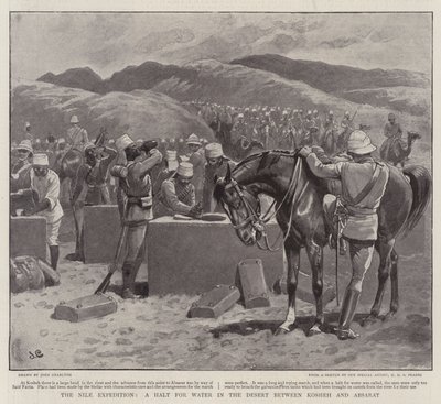 A Expedição do Nilo, uma Parada pela Água no Deserto entre Kosheh e Absarat de John Charlton