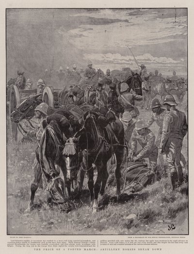 O preço de uma marcha forçada, os cavalos de artilharia quebram de John Charlton