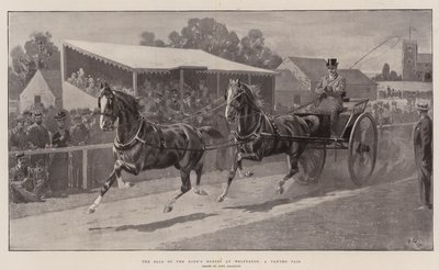 A venda dos cavalos do rei em Wolferton, um par tandem de John Charlton