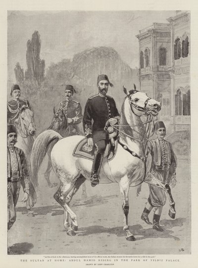 O Sultão em Casa, Abdul Hamid andando no Parque do Palácio de Yildiz de John Charlton
