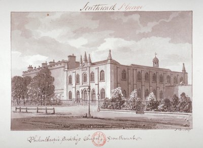 Capela pertencente à Philanthropic Society Institution, London Road, Southwark, Londres, 1827 de John Chessell Buckler