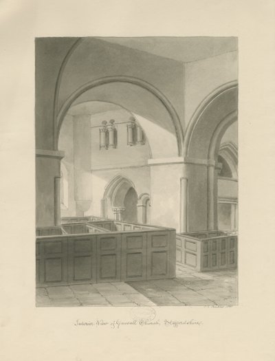 Forton - Aqualate Hall: gravura, nd [1653-1686] (imprimir) de John Chessell Buckler