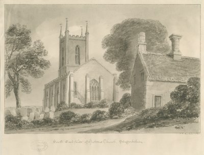 Igreja das Pedras: desenho sépia de John Chessell Buckler