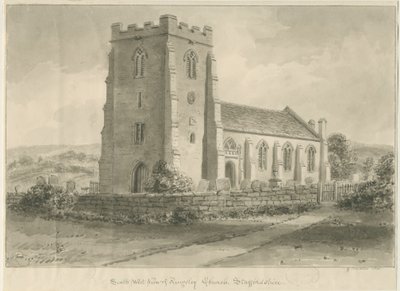 Igreja de Kingsley: desenho em sépia, 1841 de John Chessell Buckler