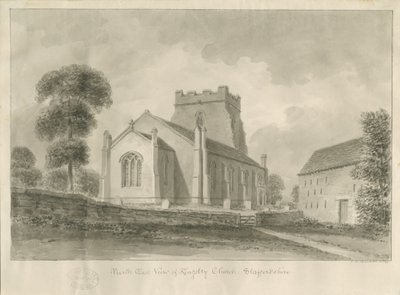 Igreja de Kingsley: desenho em sépia, 1841 de John Chessell Buckler