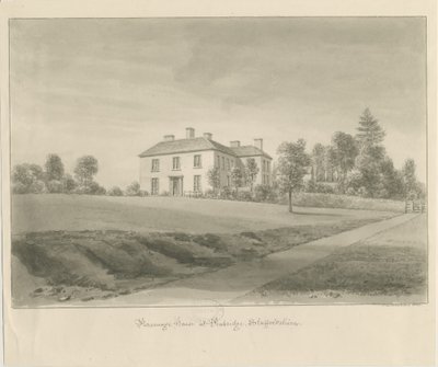 Penkridge - Parsonage House: desenho em sépia de John Chessell Buckler