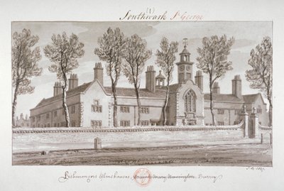 Hospital de São Pedro, Southwark, Londres, 1827 de John Chessell Buckler