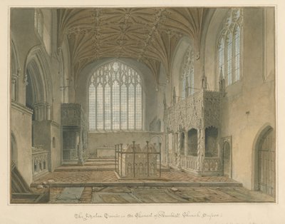 Sussex - Igreja de Arundel - Os túmulos de Fitzalan, 1825 de John Chessell Buckler