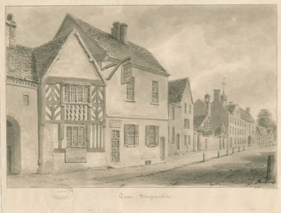 Tean - Rua Village: desenho de lavagem sépia de John Chessell Buckler