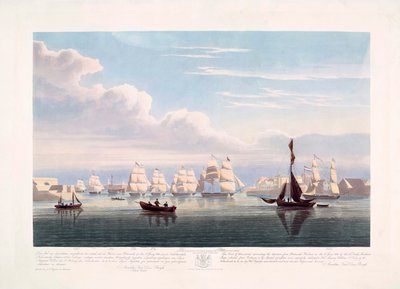 Navios mercantes holandeses que saem de Portsmouth, 2 de Junho de John Christian (after) Schetky