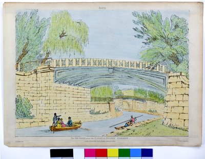 Banho. As pontes sobre o canal em Sidney Gardens de John Claude Nattes