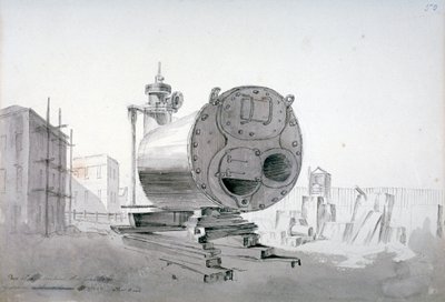 Máquina a vapor, New Road, Islington, Londres, 1808 de John Claude Nattes